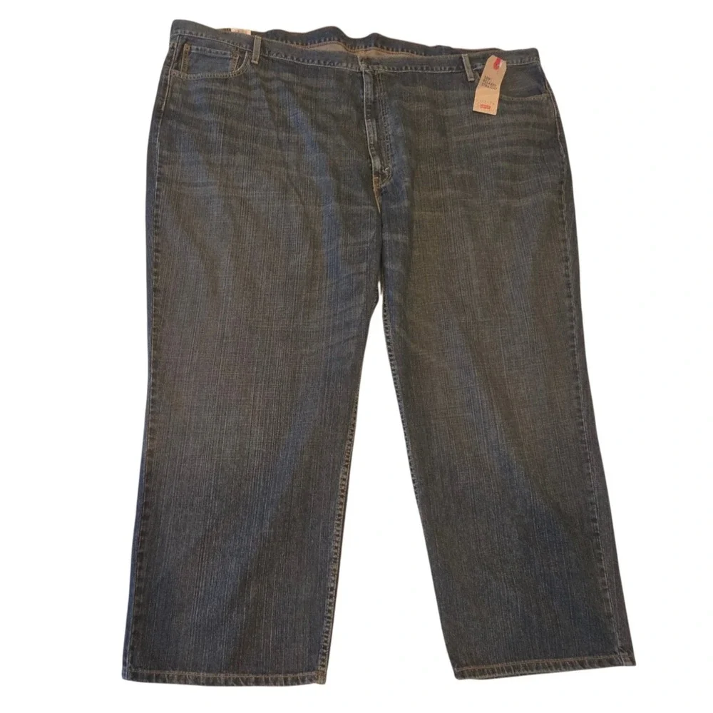 Levis Mens 559 Relaxed Straight Jeans Dark Wash Blue Denim Big & Tall 62x32